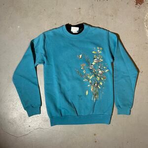 90s grandma style nature crewneck